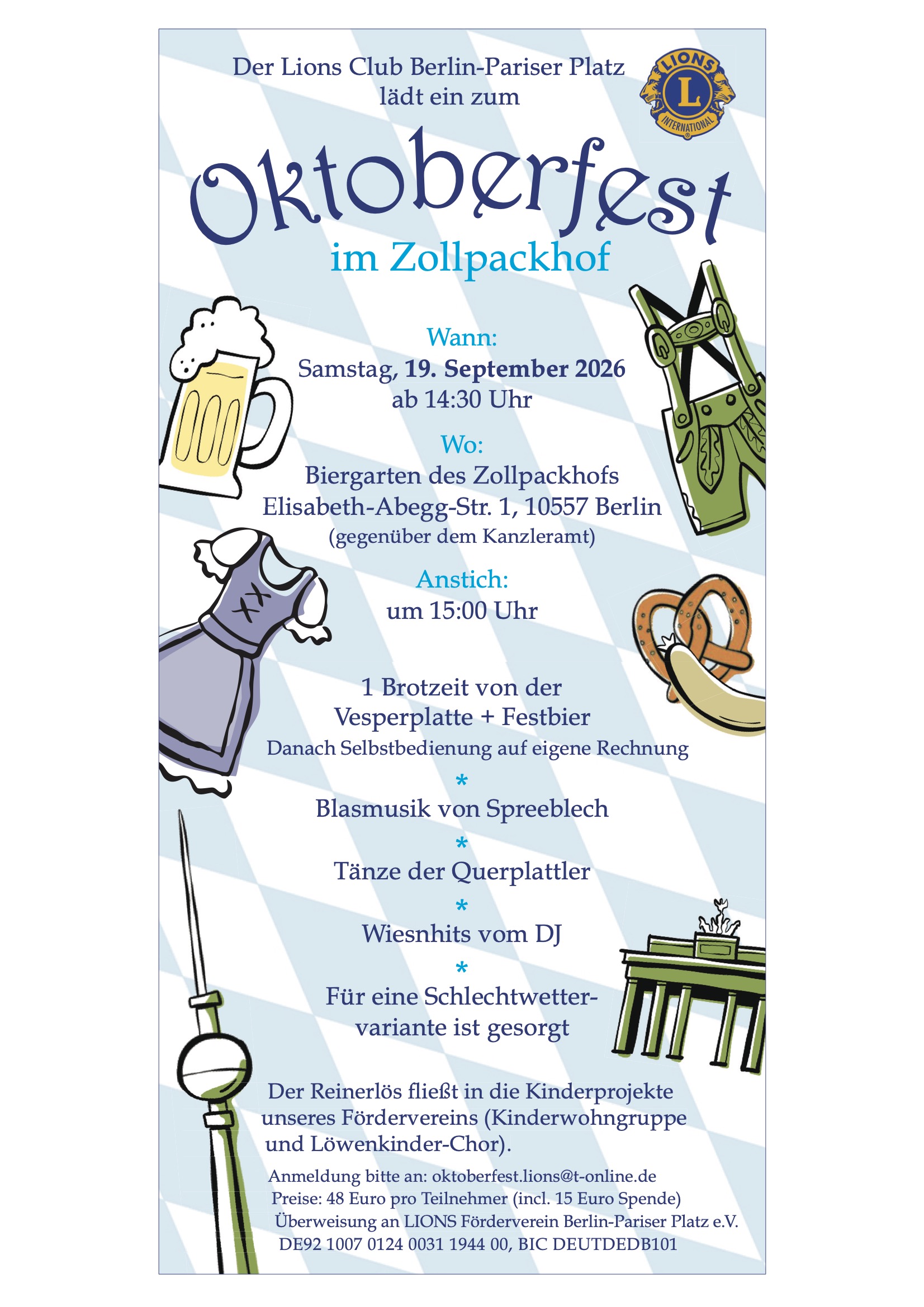 Oktoberfest 2026 mit Lions